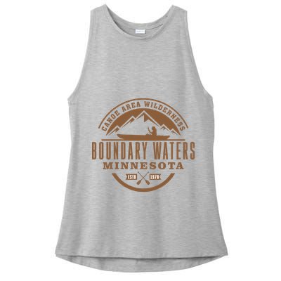 Boundary Waters Minnesota Canoe Area Ladies PosiCharge Tri-Blend Wicking Tank