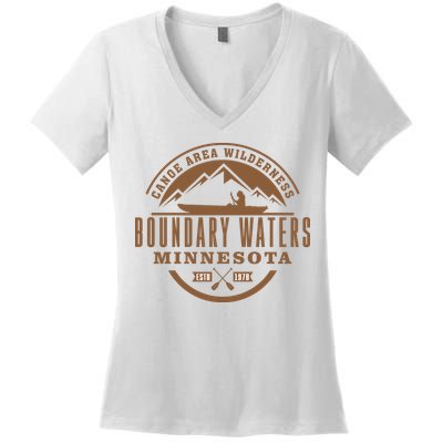 Boundary Waters Minnesota Canoe Area Women's V-Neck T-Shirt
