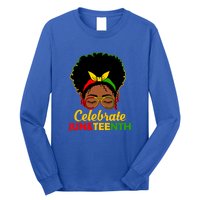 Black Women Messy Bun Juneteenth Celebrate Indepedence Day Gift African Pride Long Sleeve Shirt