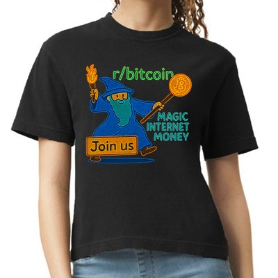 Bitcoin Wizard Magic Internet Money Comfort Colors Boxy T-Shirt