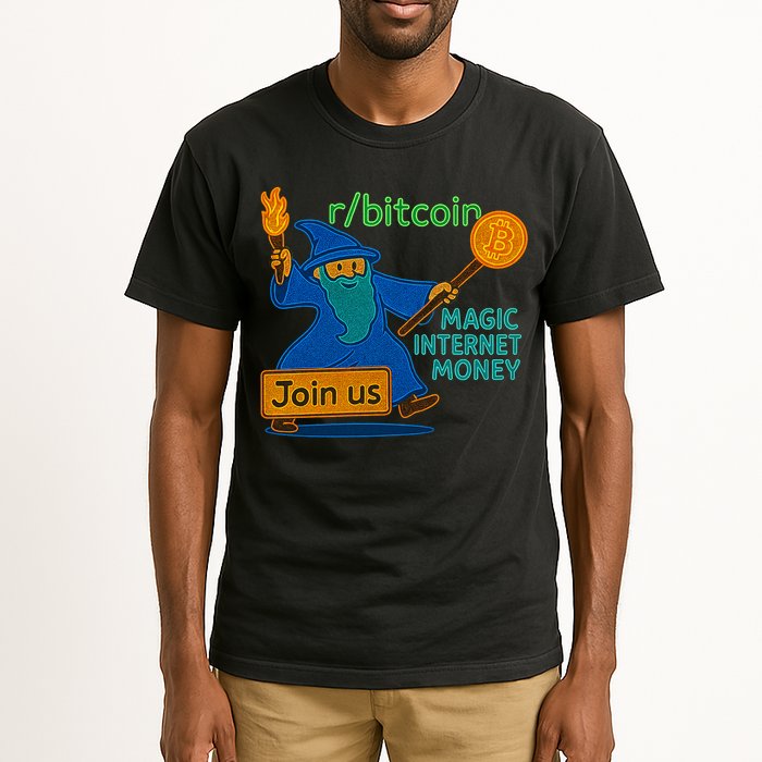 Bitcoin Wizard Magic Internet Money Tall T-Shirt