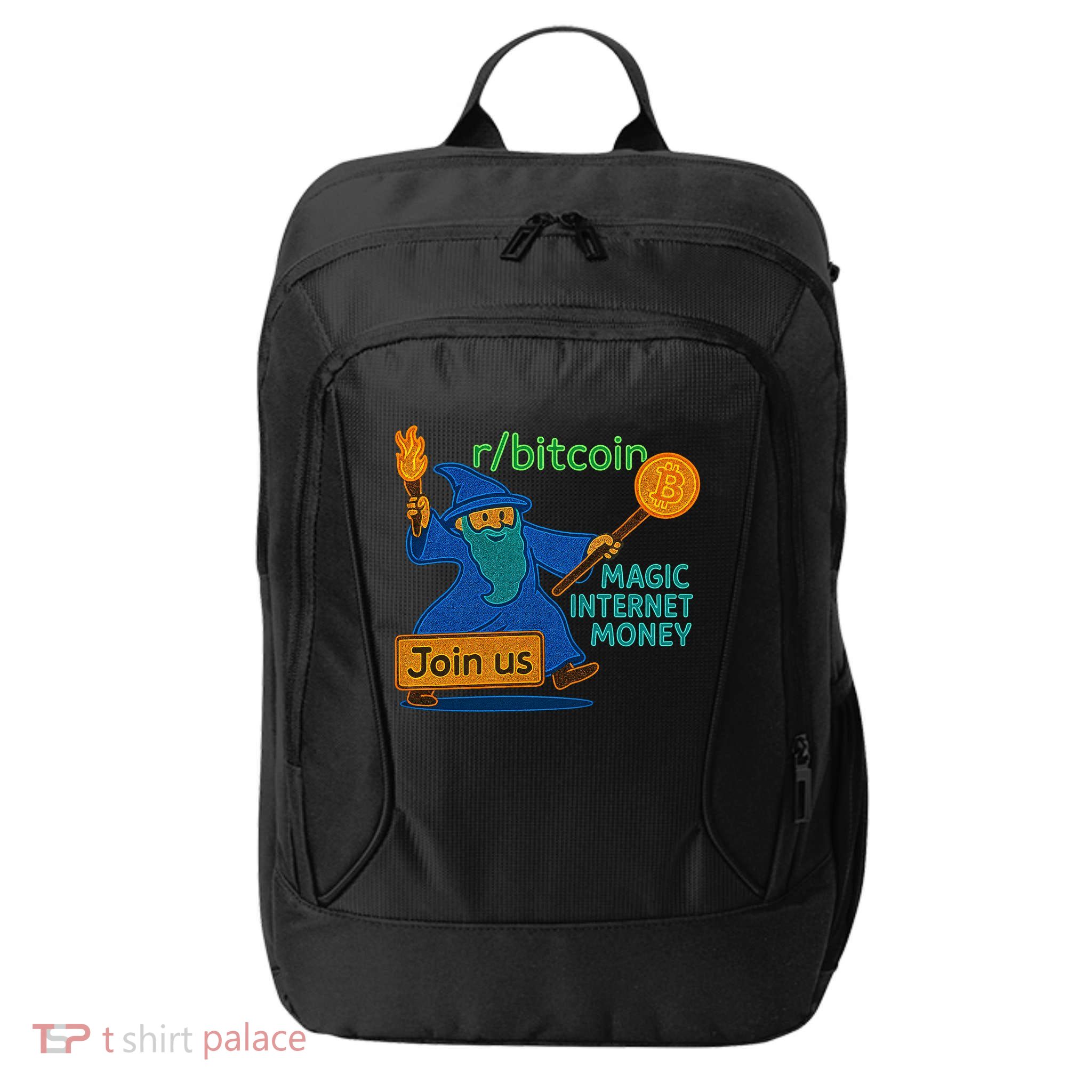 Bitcoin Wizard Magic Internet Money City Backpack