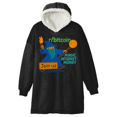 Bitcoin Wizard Magic Internet Money Hooded Wearable Blanket