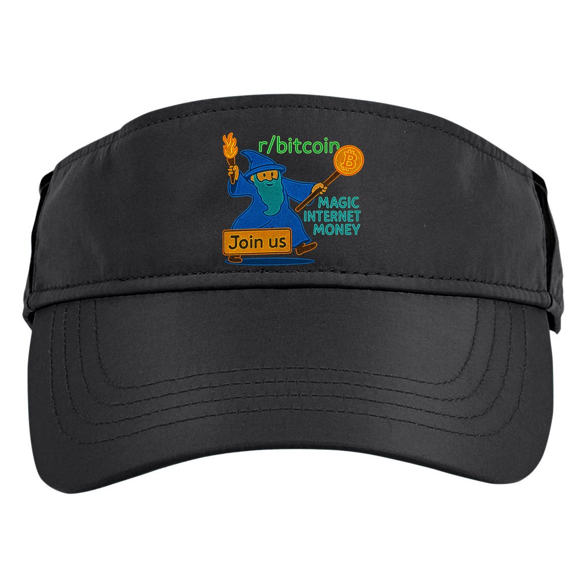 Bitcoin Wizard Magic Internet Money Adult Drive Performance Visor