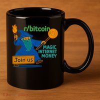 Bitcoin Wizard Magic Internet Money 11oz C Handle Ceramic Mug