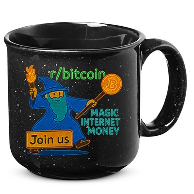 Bitcoin Wizard Magic Internet Money 15oz Campfire Ceramic Mug