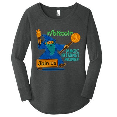 Bitcoin Wizard Magic Internet Money Women's Perfect Tri Tunic Long Sleeve Shirt