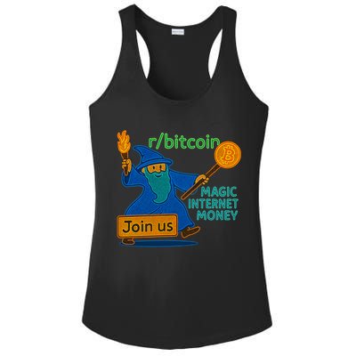 Bitcoin Wizard Magic Internet Money Ladies PosiCharge Competitor Racerback Tank