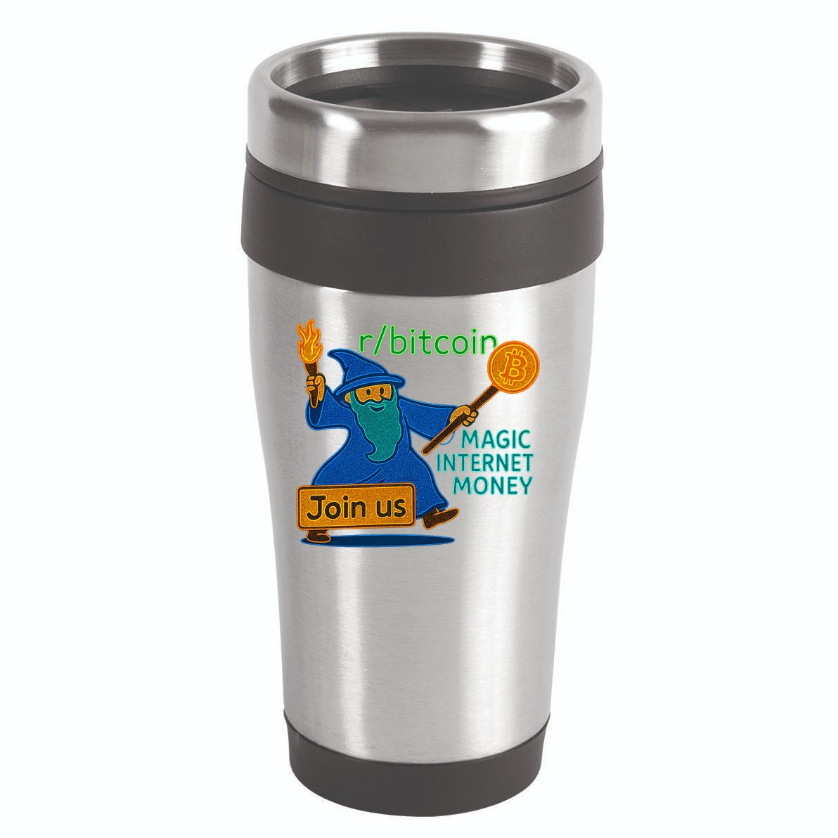 Bitcoin Wizard Magic Internet Money 16oz Travel Tumbler