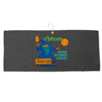 Bitcoin Wizard Magic Internet Money Large Microfiber Waffle Golf Towel