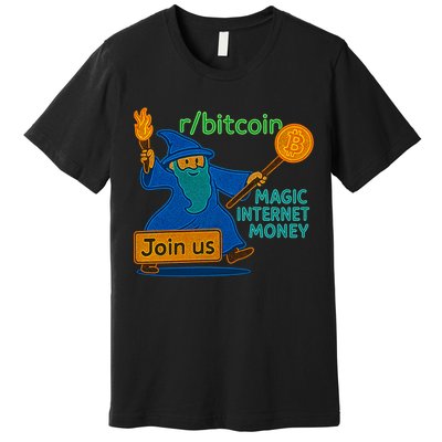 Bitcoin Wizard Magic Internet Money Premium T-Shirt