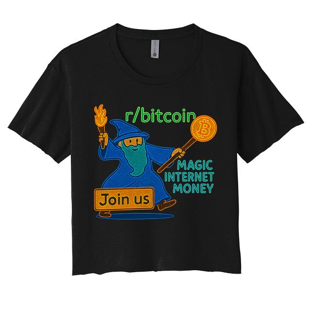 Bitcoin Wizard Magic Internet Money Crop Top
