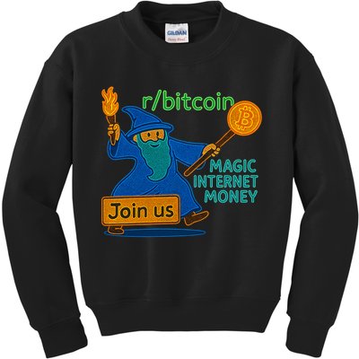 Bitcoin Wizard Magic Internet Money Kids Sweatshirt