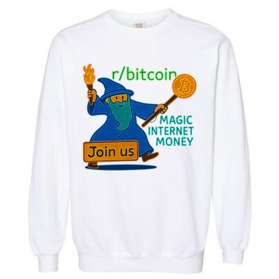 Bitcoin Wizard Magic Internet Money Garment-Dyed Sweatshirt