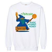 Bitcoin Wizard Magic Internet Money Garment-Dyed Sweatshirt
