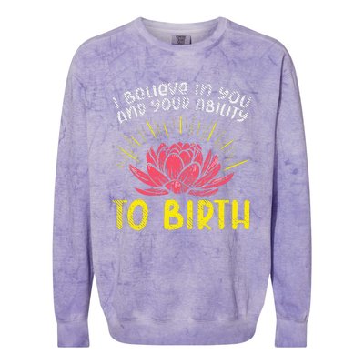 Birth Worker, Midwife, Doula, Childbirth Educator Colorblast Crewneck Sweatshirt