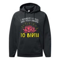 Birth Worker, Midwife, Doula, Childbirth Educator Performance Fleece Hoodie