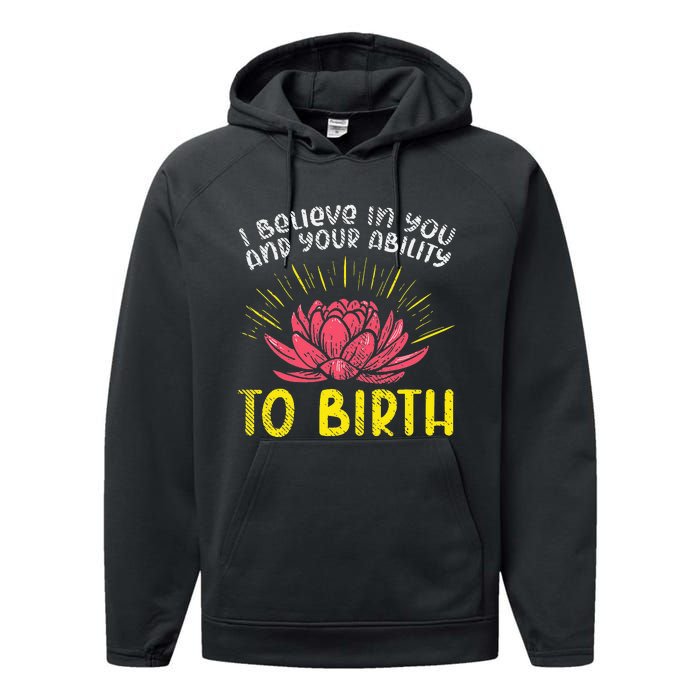 Birth Worker, Midwife, Doula, Childbirth Educator Performance Fleece Hoodie