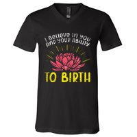 Birth Worker, Midwife, Doula, Childbirth Educator V-Neck T-Shirt