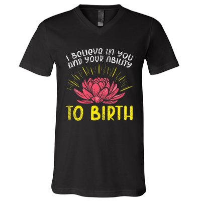 Birth Worker, Midwife, Doula, Childbirth Educator V-Neck T-Shirt