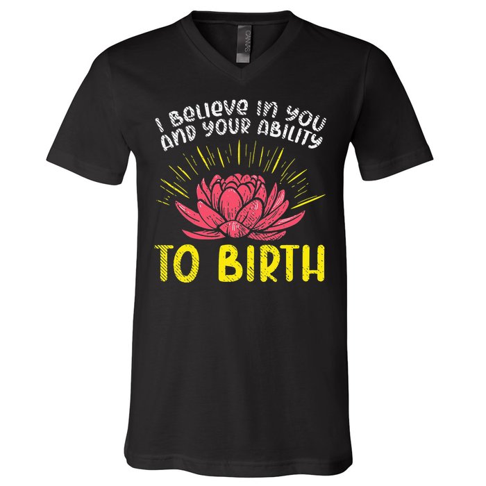 Birth Worker, Midwife, Doula, Childbirth Educator V-Neck T-Shirt