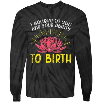 Birth Worker, Midwife, Doula, Childbirth Educator Tie-Dye Long Sleeve Shirt