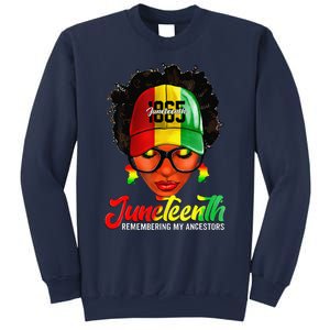 Black Women Messy Bun Juneteenth Remembering My Ancestors Sweatshirt