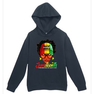 Black Women Messy Bun Juneteenth Remembering My Ancestors Urban Pullover Hoodie