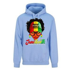 Black Women Messy Bun Juneteenth Remembering My Ancestors Unisex Surf Hoodie