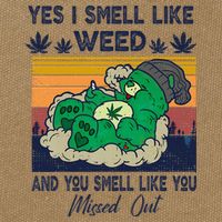 Bear Weed Marijuana 420 Smoker Yes I Smell Like Weed Cotton Canvas Backpack