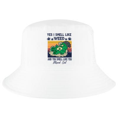 Bear Weed Marijuana 420 Smoker Yes I Smell Like Weed Cool Comfort Performance Bucket Hat