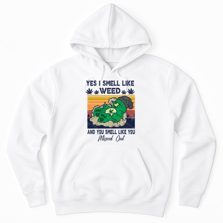 Bear Weed Marijuana 420 Smoker Yes I Smell Like Weed Hoodie