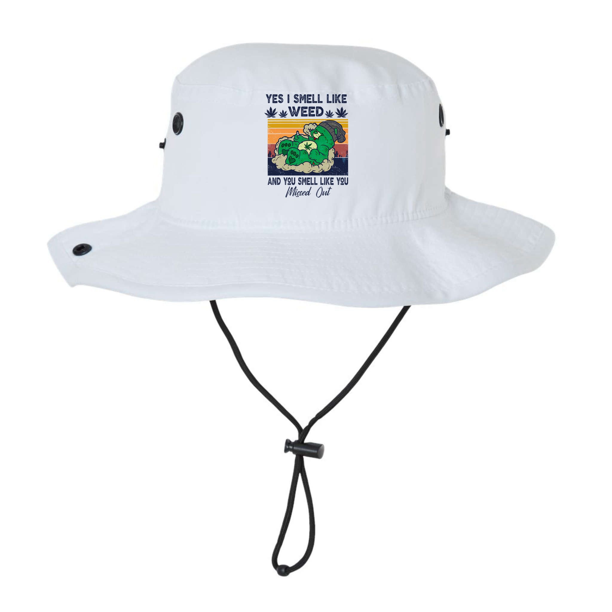 Bear Weed Marijuana 420 Smoker Yes I Smell Like Weed Bucket Hat