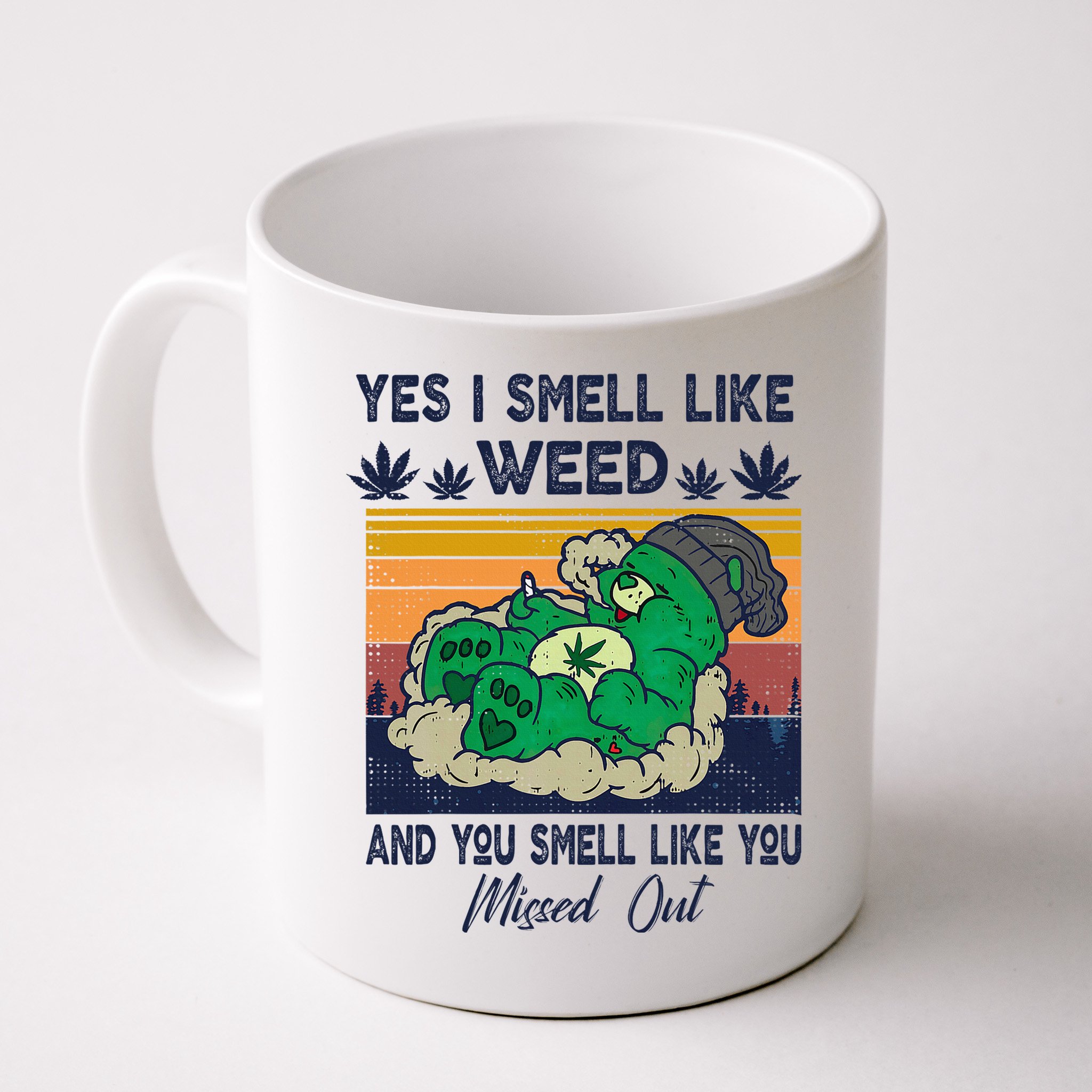 Bear Weed Marijuana 420 Smoker Yes I Smell Like Weed Mug
