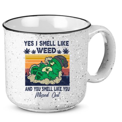 Bear Weed Marijuana 420 Smoker Yes I Smell Like Weed 15oz Campfire Ceramic Mug