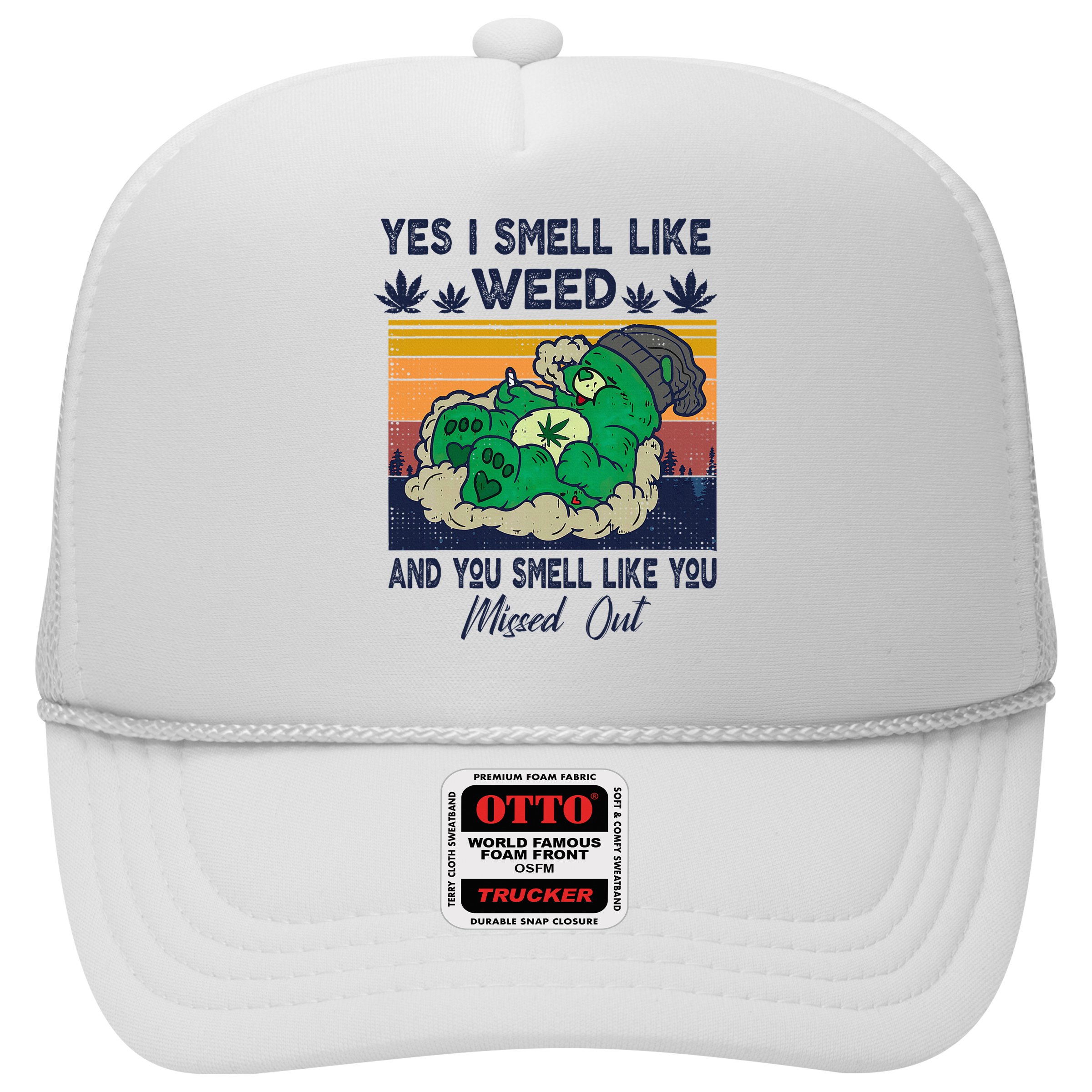Bear Weed Marijuana 420 Smoker Yes I Smell Like Weed Hat