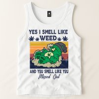 Bear Weed Marijuana 420 Smoker Yes I Smell Like Weed Tank Top