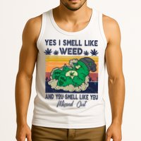 Bear Weed Marijuana 420 Smoker Yes I Smell Like Weed Tank Top