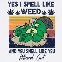 Bear Weed Marijuana 420 Smoker Yes I Smell Like Weed Tank Top