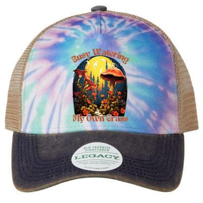 Busy Watering My Own Grass Mind Your Own Self Grow Business Legacy Tie Dye Trucker Hat