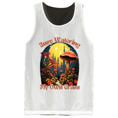 Busy Watering My Own Grass Mind Your Own Self Grow Business Mesh Reversible Basketball Jersey Tank
