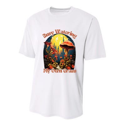 Busy Watering My Own Grass Mind Your Own Self Grow Business Youth Performance Sprint T-Shirt