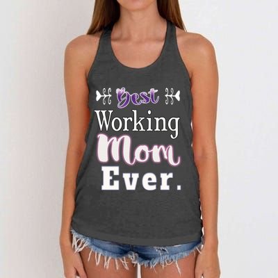 Best Working Mom Ever Gift Women's Knotted Racerback Tank