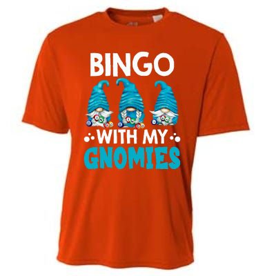 Bingo With My Gnomies Funny Bingo Gnome Cooling Performance Crew T-Shirt