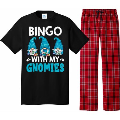 Bingo With My Gnomies Funny Bingo Gnome Pajama Set