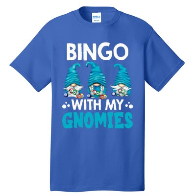 Bingo With My Gnomies Funny Bingo Gnome Tall T-Shirt