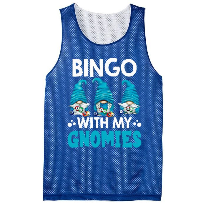 Bingo With My Gnomies Funny Bingo Gnome Mesh Reversible Basketball Jersey Tank