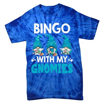 Bingo With My Gnomies Funny Bingo Gnome Tie-Dye T-Shirt