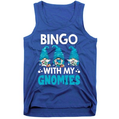 Bingo With My Gnomies Funny Bingo Gnome Tank Top