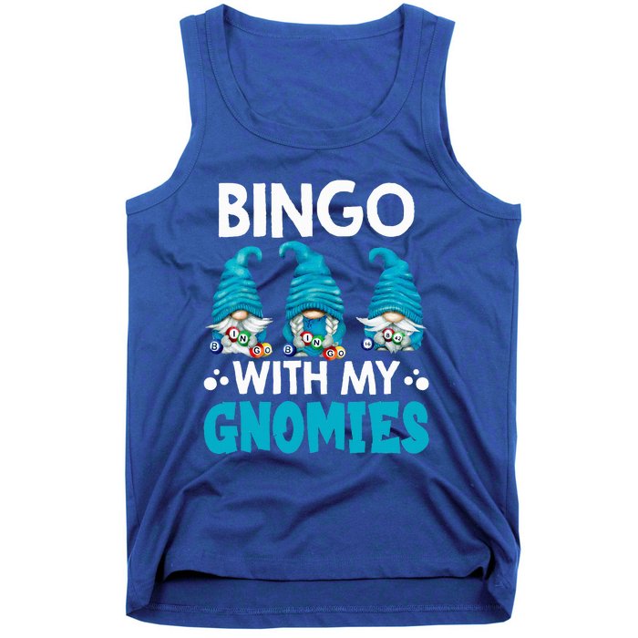 Bingo With My Gnomies Funny Bingo Gnome Tank Top